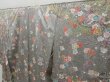 Photo2: 1614T04z1010  Japanese Kimono Silk TSUKESAGE Light gray Plum branch (2)