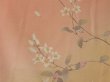 Photo5: 0305H03z1070 Japanese Kimono Silk Yu-zen TSUKESAGE Light pink Flowers (5)