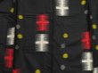 Photo5: 1213i07z720 Vintage Japanese Kimono Silk MEISEN KOMON Black Dot (5)