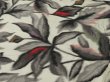 Photo3: 2B06z40 Vintage Japanese Kimono Silk MEISEN FABRIC Off-white Peony bud 46.5" (3)