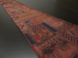 Photo1: 1Q08z50 Japanese Kimono Silk  FABRIC Rosybrown Kakejiku 56.7" (1)