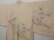 Photo2: 0927T07z520 Vintage Japanese Kimono Silk HAORI Light peach Flowers (2)