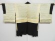 Photo8: 0728i08z510 Vintage Japanese Kimono Silk HAORI Black Scenery (8)