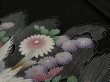 Photo4: 1W02z130 Japanese Kimono Silk  FABRIC Black Peony, Bird 46.5" (4)