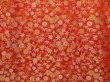 Photo7: 1027N01z1860 Vintage Japanese Kimono Silk UCHIKAKE Orangered Chrysanthemum (7)