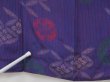 Photo8: 0913T04z560 Vintage Japanese Kimono Silk KOMON Purple-Blue Shippo (8)