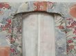 Photo7: 1215T09z870 Japanese Kimono Silk KOMON Off-white Flowers (7)