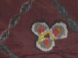 Photo5: 1318T08z430 Vintage Japanese Kimono Silk MEISEN HAORI Purple-Brown Camellia (5)