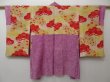 Photo6: 1531T08z380 Antique Japanese Kimono Silk SHIBORI HAORI Purple Flower (6)