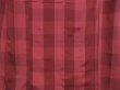 Photo5: 0820i01z930 Vintage Japanese Kimono Silk KOMON Dark pink-red Ichimatsu (5)