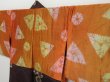 Photo8: 1318T08z430 Vintage Japanese Kimono Silk MEISEN HAORI Purple-Brown Camellia (8)