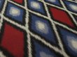 Photo2: 1Y01z60 Vintage Japanese Kimono Silk  FABRIC Black, Navy, Dark red   44.9" (2)