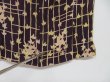 Photo9: 0524N04z510 Vintage Japanese Kimono Silk KOMON Dark grape Ivy (9)