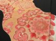 Photo3: 3F01z120 Japanese Kimono Silk  FABRIC Black Flower 48" (3)