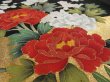 Photo4: 2W02z160 Japanese Kimono Silk Artist work FABRIC Black Peony 44.9" (4)