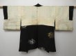 Photo7: 0802T06z800 Vintage Japanese Kimono Silk HAORI Black (7)