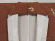 Photo8: 0525N06z590 Vintage Japanese Kimono Silk KOMON Orange-Brown Leaf (8)