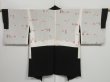 Photo8: 1214i02z550 Unused Japanese Kimono Silk HAORI Black Jigami (8)