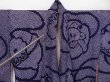 Photo6: 0626i07z600 Vintage Japanese Kimono Silk KOMON Dark purple Bell (6)