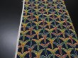 Photo3: 2B08z30 Japanese Kimono Silk  FABRIC Navy Flying crane 52.8" (3)