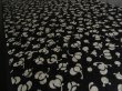 Photo2: 1P07z40 Japanese Kimono Silk  FABRIC Black Plum bud 55.9" (2)