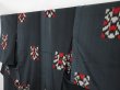 Photo2: 0608N04z590 Vintage Japanese Kimono Silk HITOE OMESHI KOMON Dark gray (2)