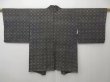 Photo2: 1206T06z460 Vintage Japanese Kimono Silk HAORI Black (2)