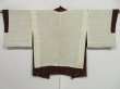 Photo8: 0930i10z500 Vintage Japanese Kimono Silk HAORI Dark brown (8)