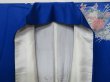 Photo7: 0819T01z950 Japanese Kimono Silk TSUKESAGE Blue Flower cart (7)