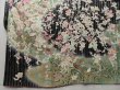 Photo4: 0819T05z1230 Japanese Kimono Silk FURISODE Black Weeping plum (4)