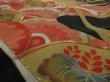 Photo5: 2G01z110 Vitnage Japanese Kimono Silk  FABRIC Black Phoenix 44.9" (5)