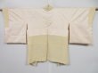 Photo8: 0702i09z600 Vintage Japanese Kimono Silk HAORI Light cream yellow Fog, Flowers (8)