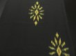 Photo6: 1N01z60 Vintage Japanese Kimono Silk  FABRIC Black Chrysanthemum 38.6" (6)