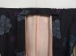 Photo8: 0909i05z550 Vintage Japanese Kimono Silk TSUMUGI Black-Dark purple (8)