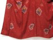 Photo4: 0716T02z500 Vintage Japanese Kimono Silk KOMON Red-Brown Flower (4)