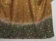 Photo3: 0422N01z990 Japanese Kimono Silk HOUMONGI Dark olive Sakura (3)