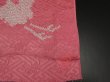 Photo6: 2W08z50 Japanese Kimono Silk  FABRIC Pink Crane 44.1" (6)