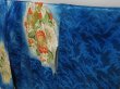 Photo2: 1208i04z1090 Vintage Japanese Kimono Rinzu Silk FURISODE Blue Flowers (2)