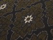 Photo3: 1U01z70 Vintage Japanese Kimono Silk  FABRIC Black Chrysanthemum 41.7" (3)