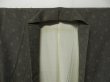 Photo6: 0109H02z810 Vintage Japanese Kimono Silk KOMON Dark gray Flower (6)