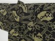 Photo2: 1215i03z510 Vintage Japanese Kimono Silk SHIBORI HAORI Black Jigami (2)