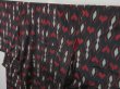 Photo2: 0622i07z840 Vintage Japanese Kimono Silk OMESHI KOMON Dark gray Heart (2)