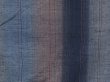 Photo6: 1119T03z860 Japanese Kimono Silk TSUMUGI Navy-Gray Stripe (6)