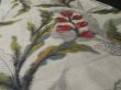 Photo2: 1Q03z50 Vintage Japanese Kimono Silk MEISEN FABRIC Light gray Plants 59.8" (2)