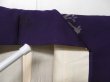 Photo10: 0524T08z600 Vintage Japanese Kimono Silk KOMON Dark violet blue Snow (10)