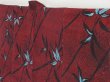 Photo4: 1418i07z710 Antique Japanese Kimono Silk HAORI Red Bamboo grass (4)