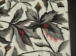 Photo6: 2B06z40 Vintage Japanese Kimono Silk MEISEN FABRIC Off-white Peony bud 46.5" (6)