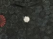 Photo6: 1013i07z650 Vintage Japanese Kimono Silk HAORI Black Chrysanthemum (6)