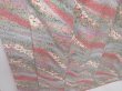 Photo3: 1614i05z940 Japanese Kimono Silk KOMON Pink Flowers (3)