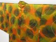 Photo2: 0907i06z610 Japanese Kimono Silk HAORI Orange-Yellow (2)